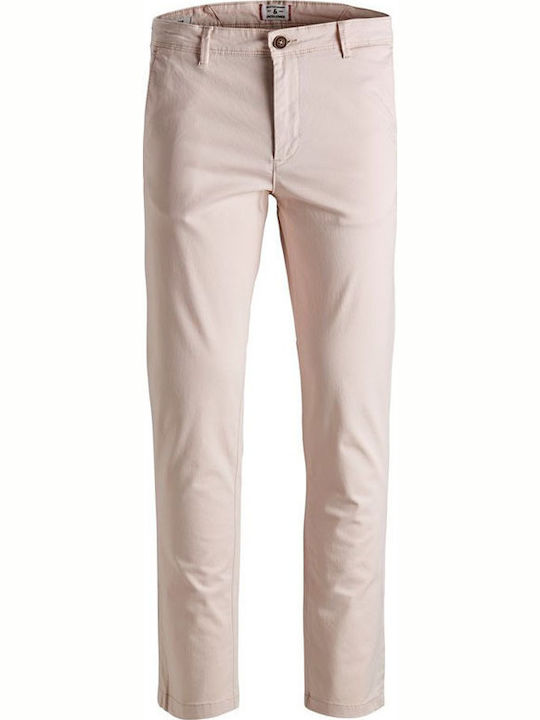 MARCO Pantaloni Chino Elastic cu Croială Slim Roz / Argintiu Peony