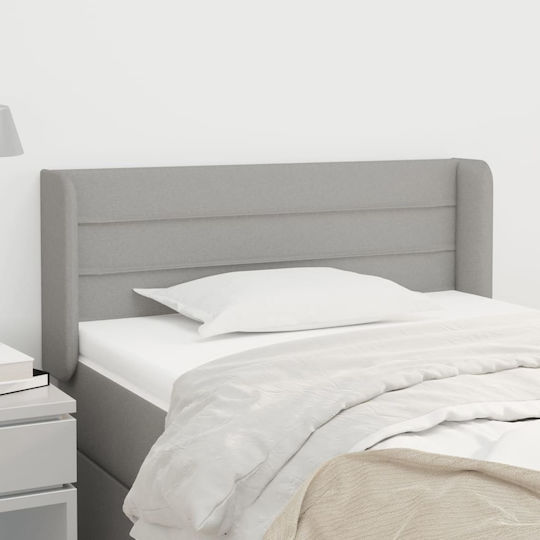 vidaXL Fabric Bed Headboard Light Gray 103x88cm