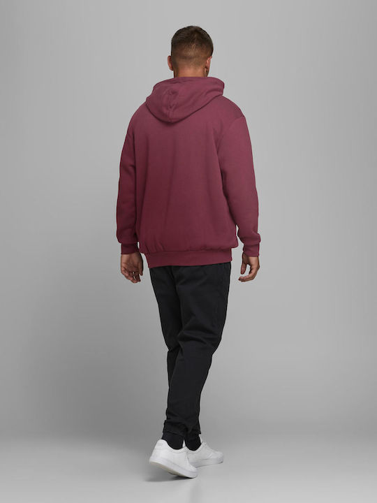 Jack & Jones Men's Sweatshirt with Hood Burgundy