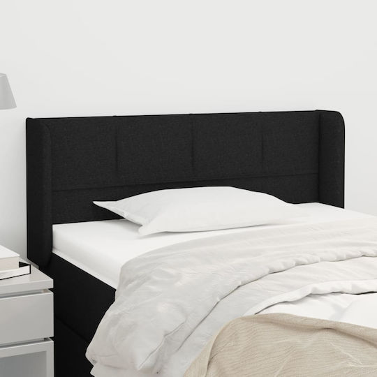 vidaXL Fabric Bed Headboard Black 103x88cm