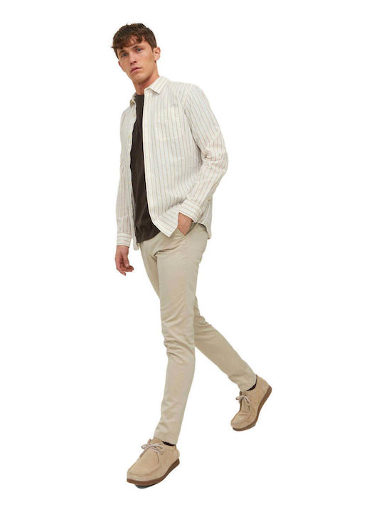 Marco Trousers Chino Elastic in Slim Fit Oxford Tan