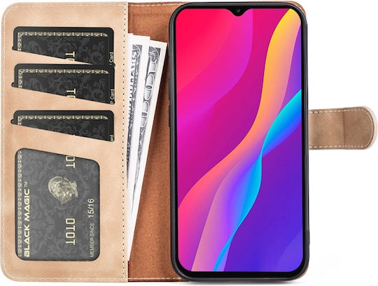 TCL Wallet Piele Brown / Yellow (TCL 306 / 305 / 30 SE / 30E - TCL 306 / 305 / 30 SE / 30E)
