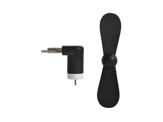 Ventilator Mini USB / Micro USB de Telefon Mobil Negru