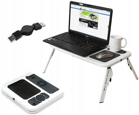 Verk Group Table for Laptop with 2 Fans White (06121)