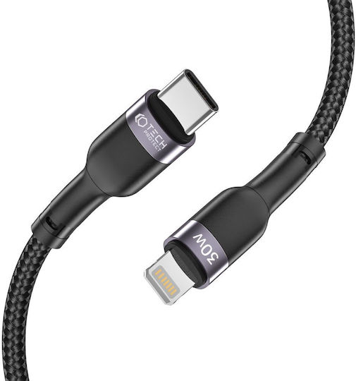 Tech-Protect Ultraboost Braided USB-C to Lightning Cable 30W Black 1m (THP1596)