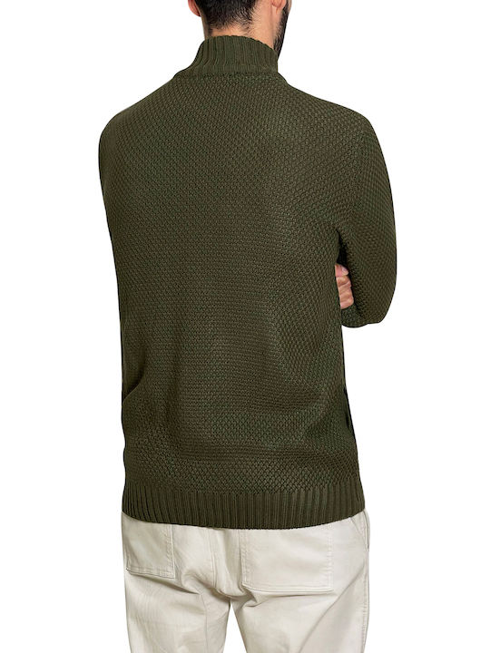 Men's knitted cardigan SCOTT - Khaki