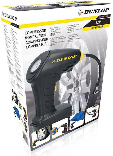 Dunlop Τρόμπα Αυτοκινήτου 150PSI με Καλώδιο Αναπτήρα 12V