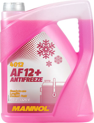 Mannol AF12+ Antifreeze Ready for Use Engine Coolant for Car -40°C Red 5lt 4012-5