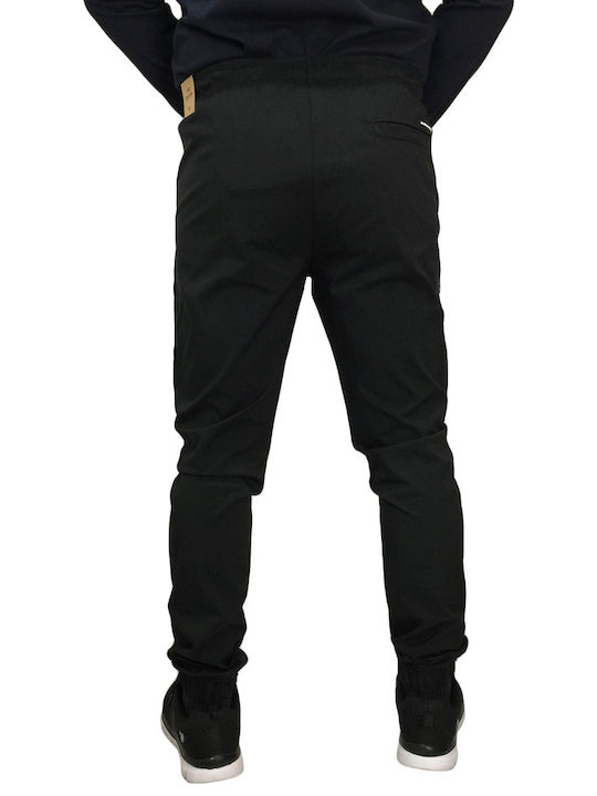 Cargo Sweatpants with Elastic Black