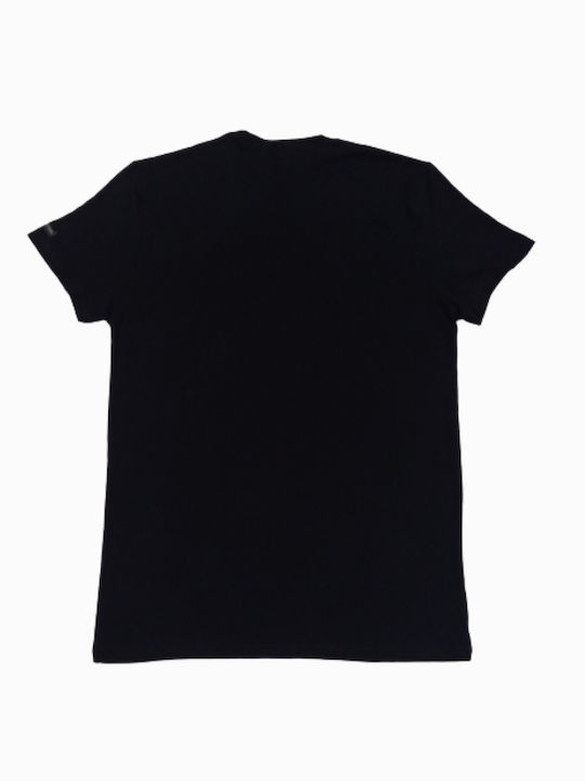 Minerva 11075-45 Men's Short Sleeve Undershirt Black