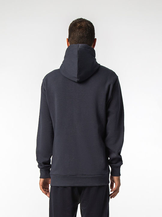 Be:Nation Men's Sweatshirt Jacket with Hood and Pockets Navy Blue