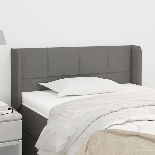 vidaXL Fabric Bed Headboard Dark Gray 103x88cm