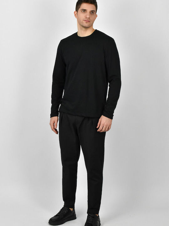 Clever Men's Long Sleeve Blouse Black