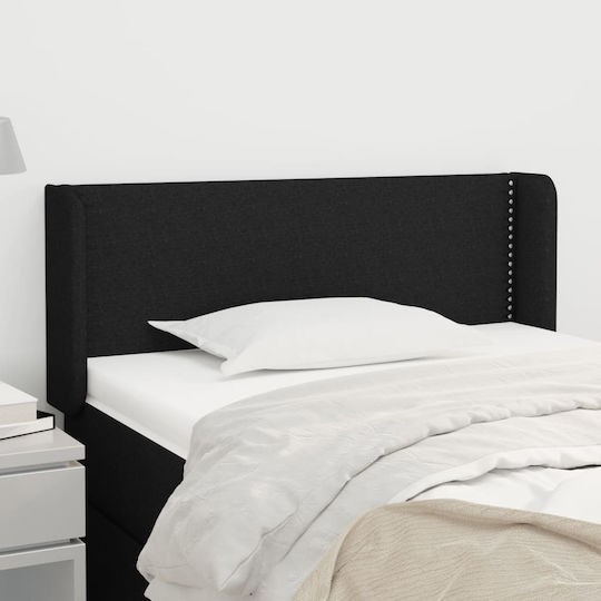 vidaXL Fabric Bed Headboard Black 103x88cm