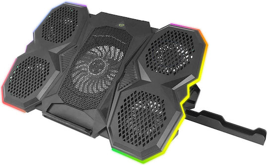 Esperanza Breva Cooling Pad for Laptop up to 17" with 5 Fans and Lighting