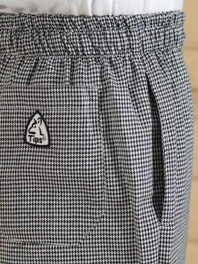 Tips Kochhose Gestreift Gray mit Gummizug in der Taille