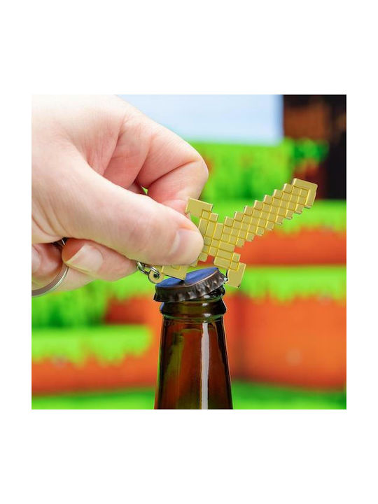 Paladone Keychain Opener Minecraft Sword Bottle Opener Metallic