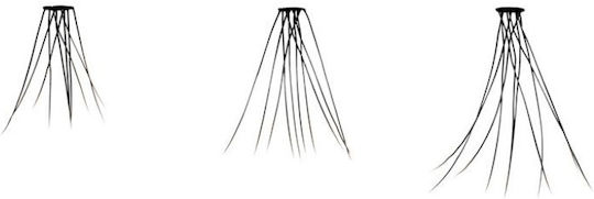 Magic Studio Gene False Smocuri C Curl Scurt/Mediu/Lung Negru 60 Bucăți Cu Adeziv