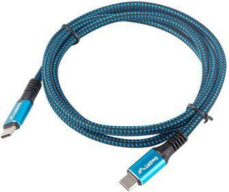 Lanberg Braided USB 4 Cable USB-C male - USB-C 100W Black 1.2m (CA-CMCM-45CU-0012-BK)