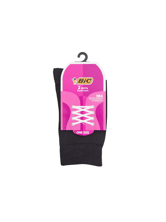BIC Amelia Γυναικείες Μονόχρωμες Κάλτσες Μαύρες 2Pack BIC Amelia Γυναικείες Μονόχρωμες Κάλτσες Μαύρες 2Pack
