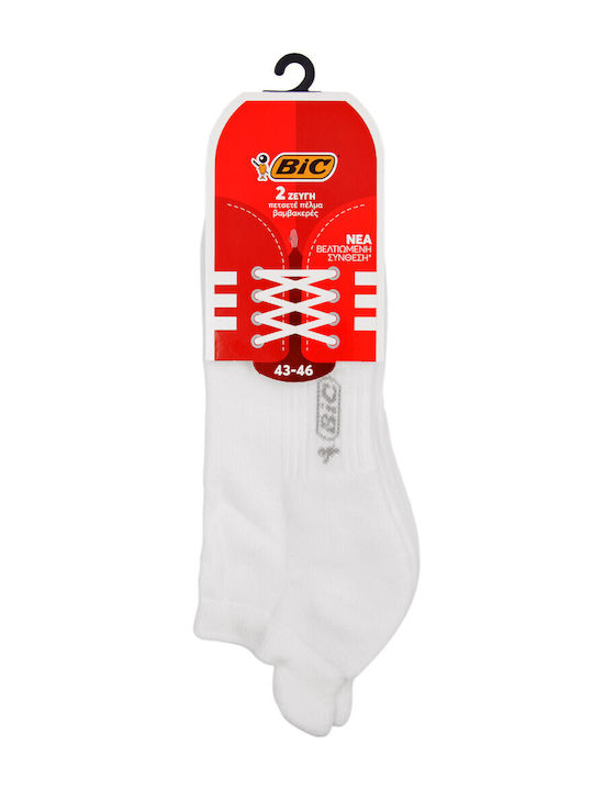 BIC Avigliano Ανδρικές Μονόχρωμες Κάλτσες Λευκές 2Pack BIC Avigliano Ανδρικές Μονόχρωμες Κάλτσες Λευκές 2Pack