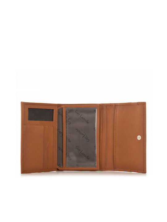 Guy Laroche Small Leather Women's Wallet Classic with RFID Tabac Brown