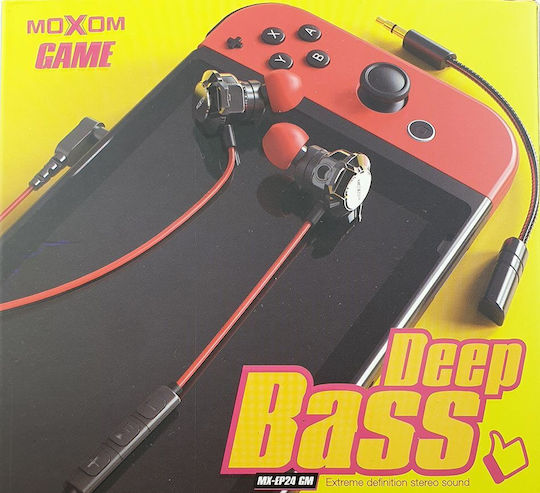 Moxom MX-EP24 GM In Ear Gaming Headset with Connection 3.5mm Red