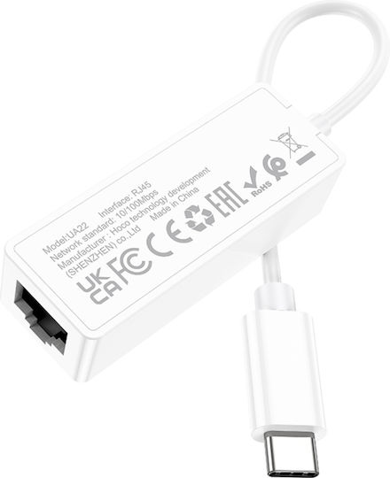 Hoco UA22 Acquire USB-C Network Adapter for Wired Connection Ethernet