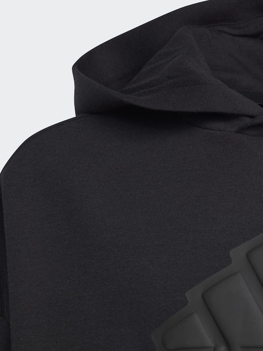 Adidas Kinder Sweatshirt mit Kapuze Schwarz Future Icons Logo Hooded
