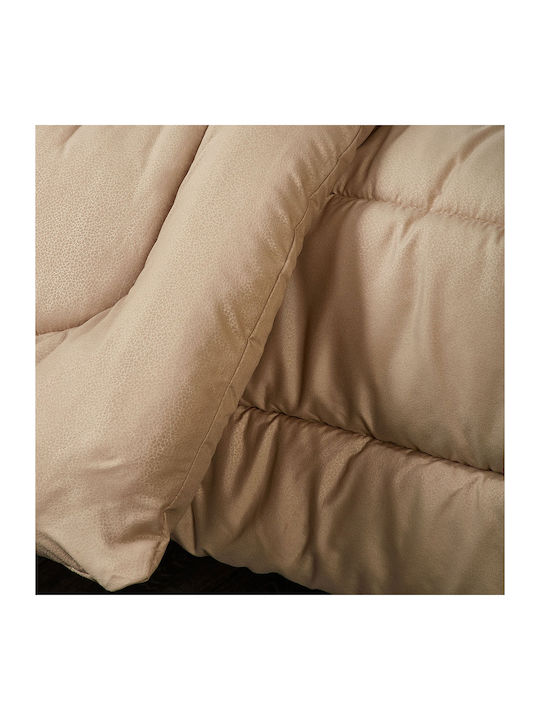 Whitegg Duvet Queen with Microfiber Filling 220x240cm ΠΑΠ96 4 Beige