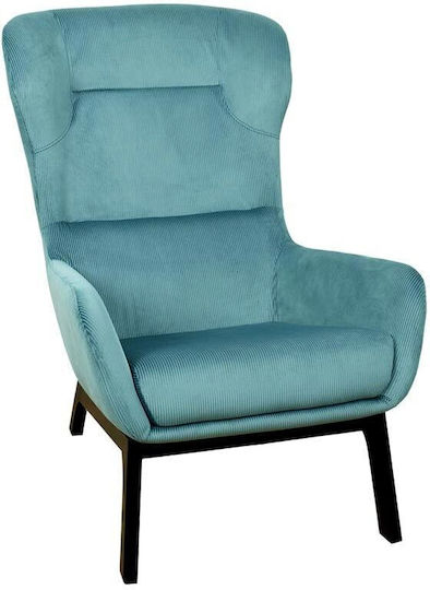 Ohrensessel Samt Petrol 67.5x89x96cm