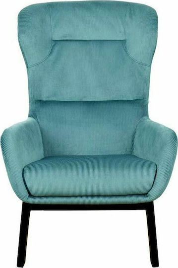 Ohrensessel Samt Petrol 67.5x89x96cm