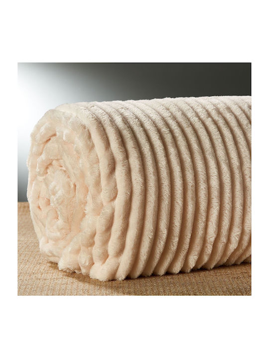 Whitegg P-4 Decke Fleece Übergröße 220x240cm Ecru