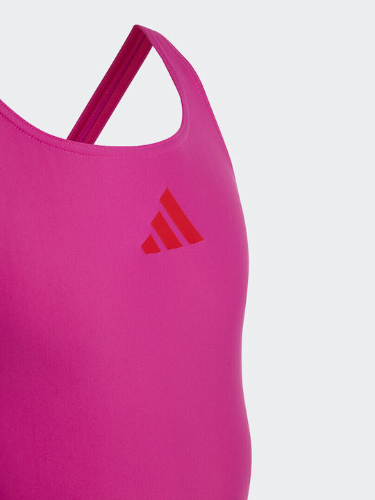 adidas Solid Small Logo Παιδικό Μαγιό Ολόσωμο Φούξια