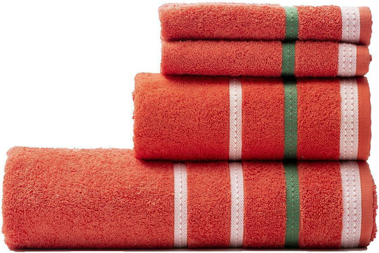 Benetton Bath Towel Set 4pcs Red Weight 450gr/m²