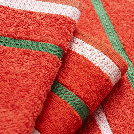 Benetton Bath Towel Set 4pcs Red Weight 450gr/m²