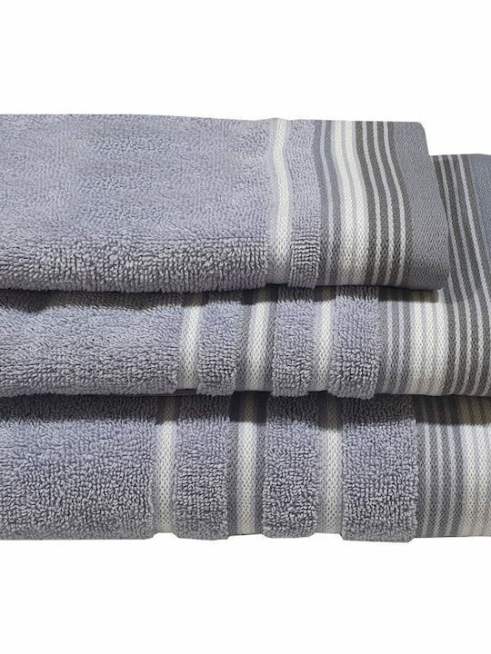 Le Blanc Bath Towel Satin Stripe 70x140cm Levanda Weight 500gr/m²