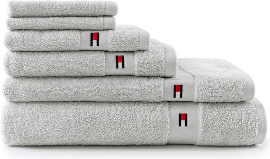 Tommy Hilfiger Πετσέτα Χεριών Legend 40x60εκ. Silver Βάρους 540gr/m²