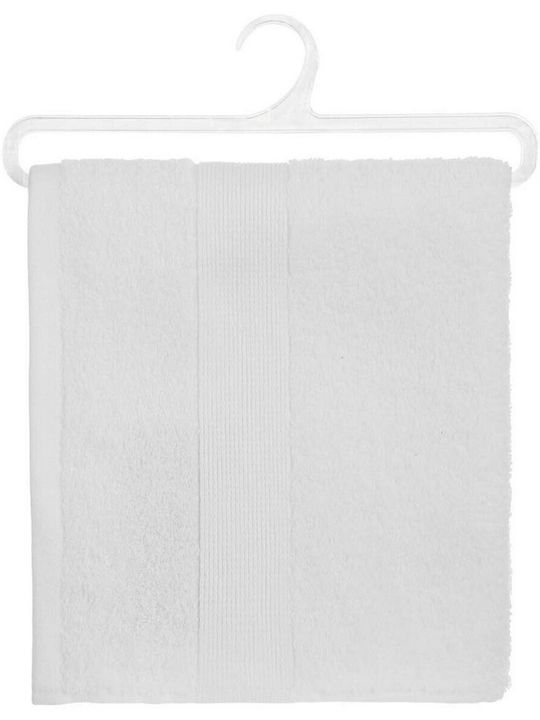 Atmosphera Πετσέτα Προσώπου 50x90εκ. Λευκό Βάρους 450gr/m²