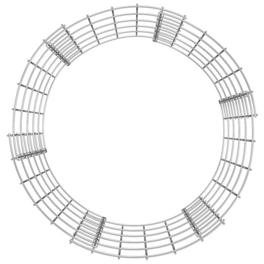 vidaXL Gabin-Box für Gartenzaun Verzinkt 50x50x50cm 1Stück Silver