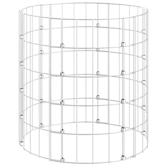 vidaXL Gabin-Box für Gartenzaun Verzinkt 50x50x50cm 1Stück Silver