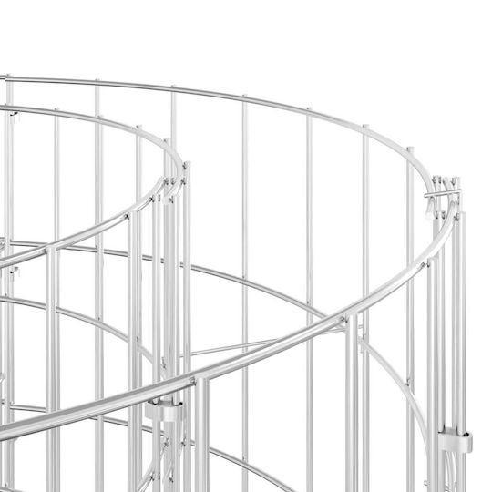 vidaXL Gabin-Box für Gartenzaun Verzinkt 50x50x50cm 1Stück Silver