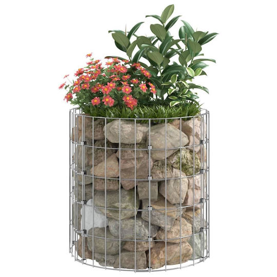 vidaXL Gabin-Box für Gartenzaun Verzinkt 50x50x50cm 1Stück Silver