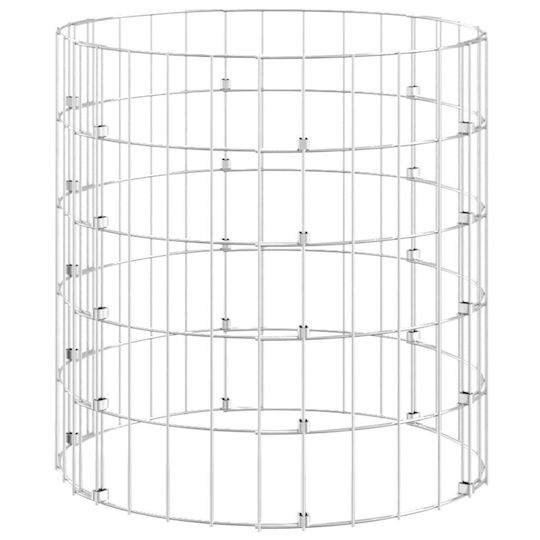 vidaXL Gabin-Box für Gartenzaun Verzinkt 50x50x50cm 1Stück Silver