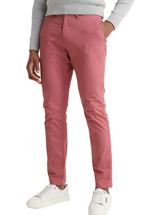 Trousers Chino Elastic in Slim Fit Pink