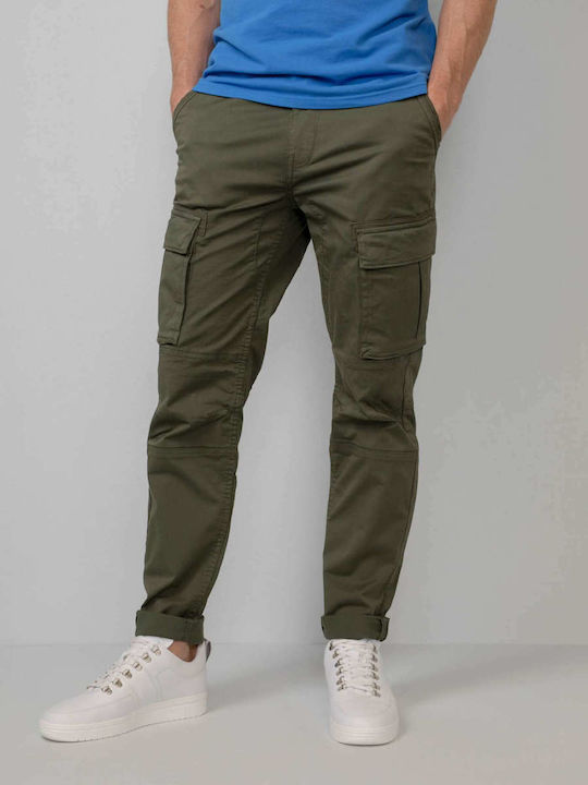 Trousers Cargo Elastic in Relaxed Fit Khaki