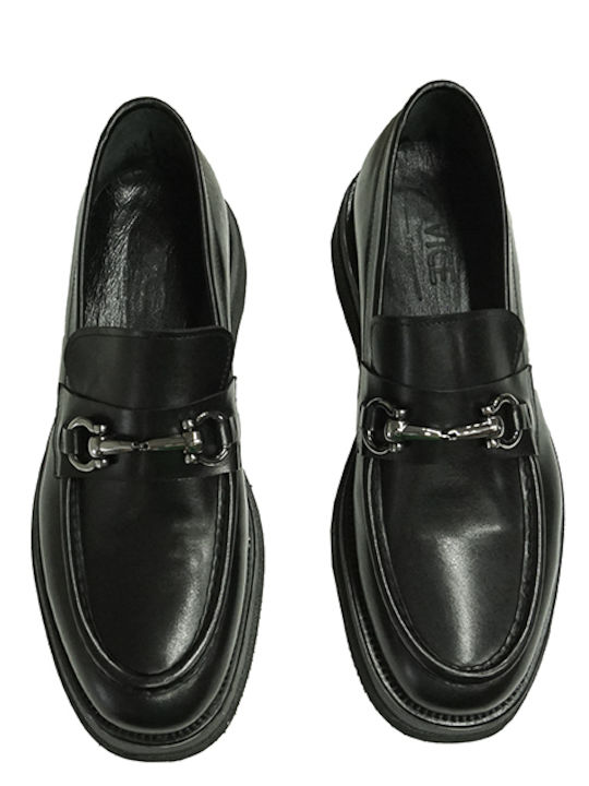 Δερμάτινα Ανδρικά Loafers σε Μαύρο Χρώμα