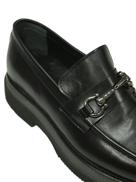 Δερμάτινα Ανδρικά Loafers σε Μαύρο Χρώμα