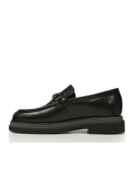 Δερμάτινα Ανδρικά Loafers σε Μαύρο Χρώμα