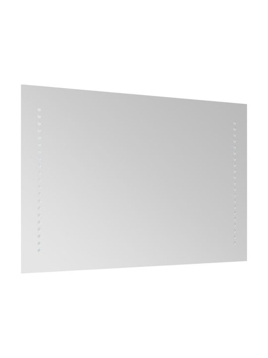 vidaXL Rechteckiger Badezimmerspiegel LED 60x40cm Durchsichtig